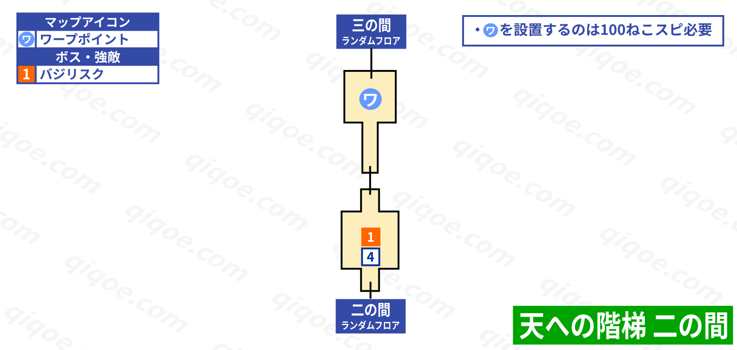 サブイベント「天への階梯」　二の間のマップ【テイルズオブベルセリア】