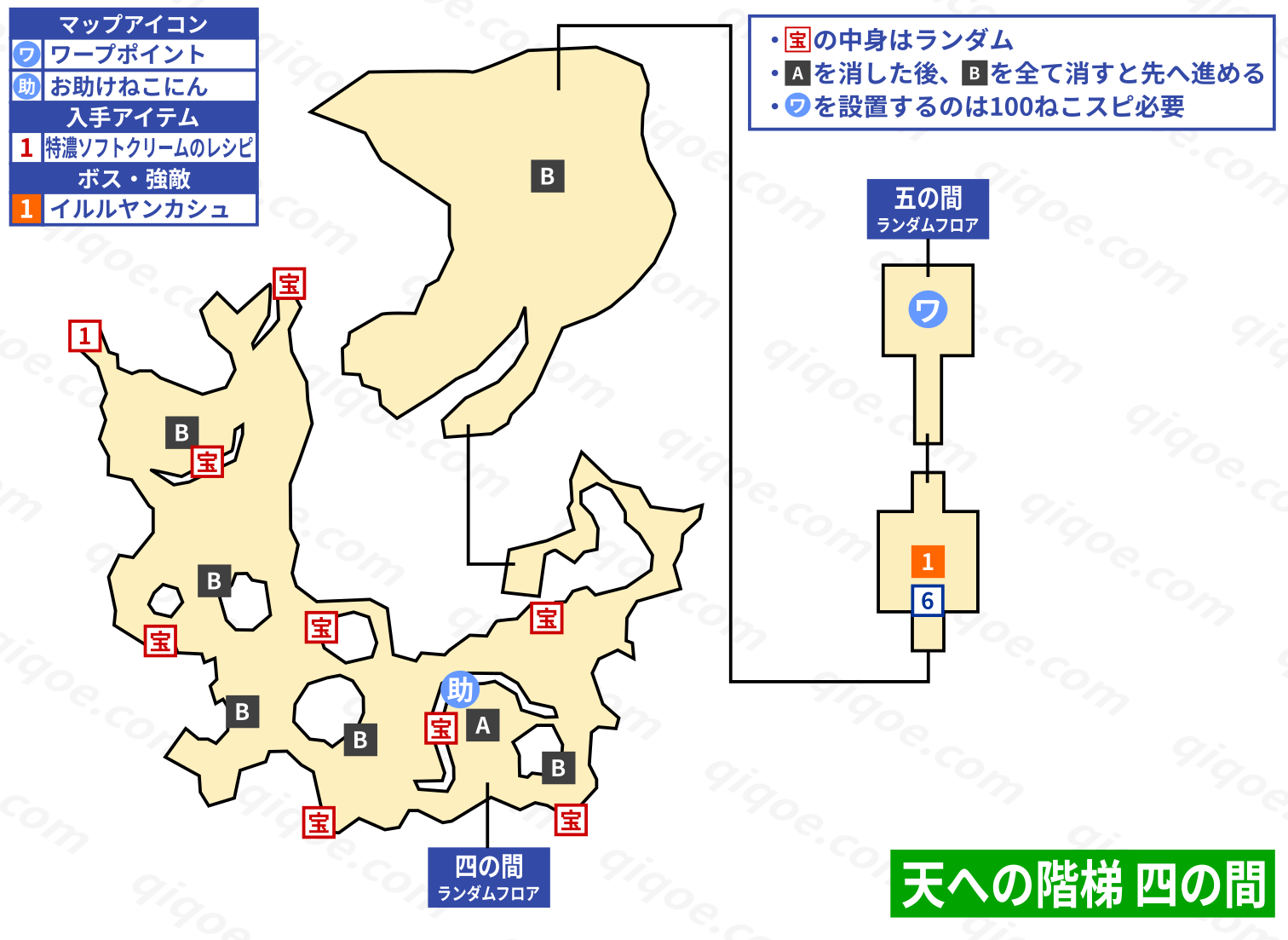 サブイベント「天への階梯」　四の間のマップ【テイルズオブベルセリア】