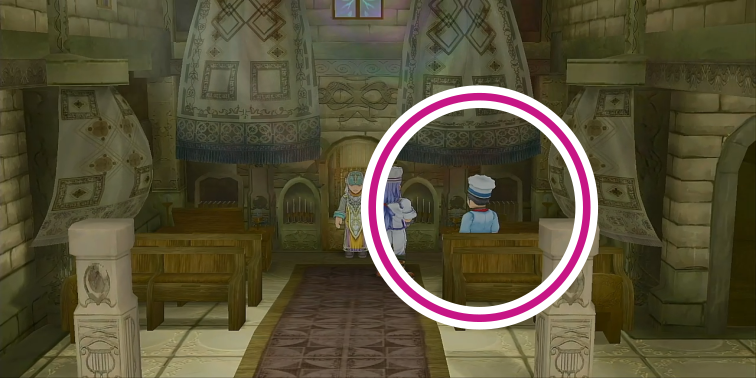 ポテトサラダのレシピの入手方法の場所（ヘイムダール崩壊後、導きの小屋（アルタミラ地方）の中にいるコックにリーガルをパーティトップにして話しかける）【テイルズオブシンフォニア】