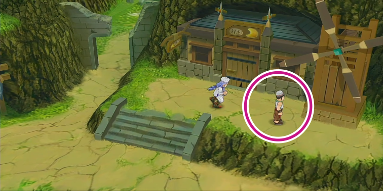 パエリアのレシピの入手方法の場所（ヘイムダール崩壊後にアスカードの風車の前にいるコックにリーガルをパーティトップにして話しかける）【テイルズオブシンフォニア】