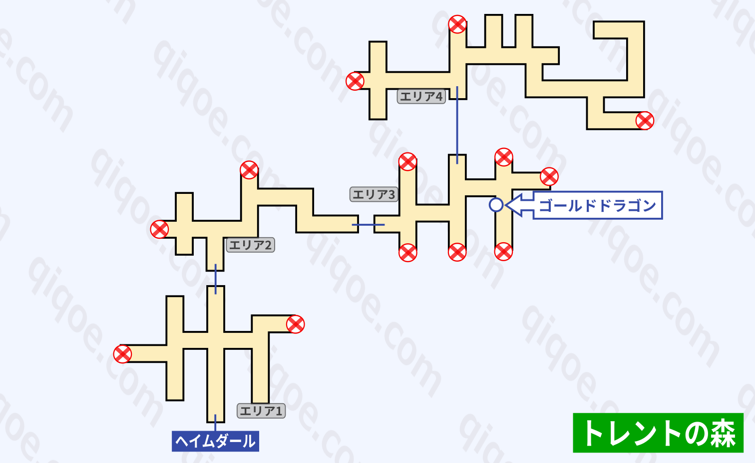 トレントの森のゴールドドラゴンの出現場所と周回ルートについて【テイルズオブシンフォニア】