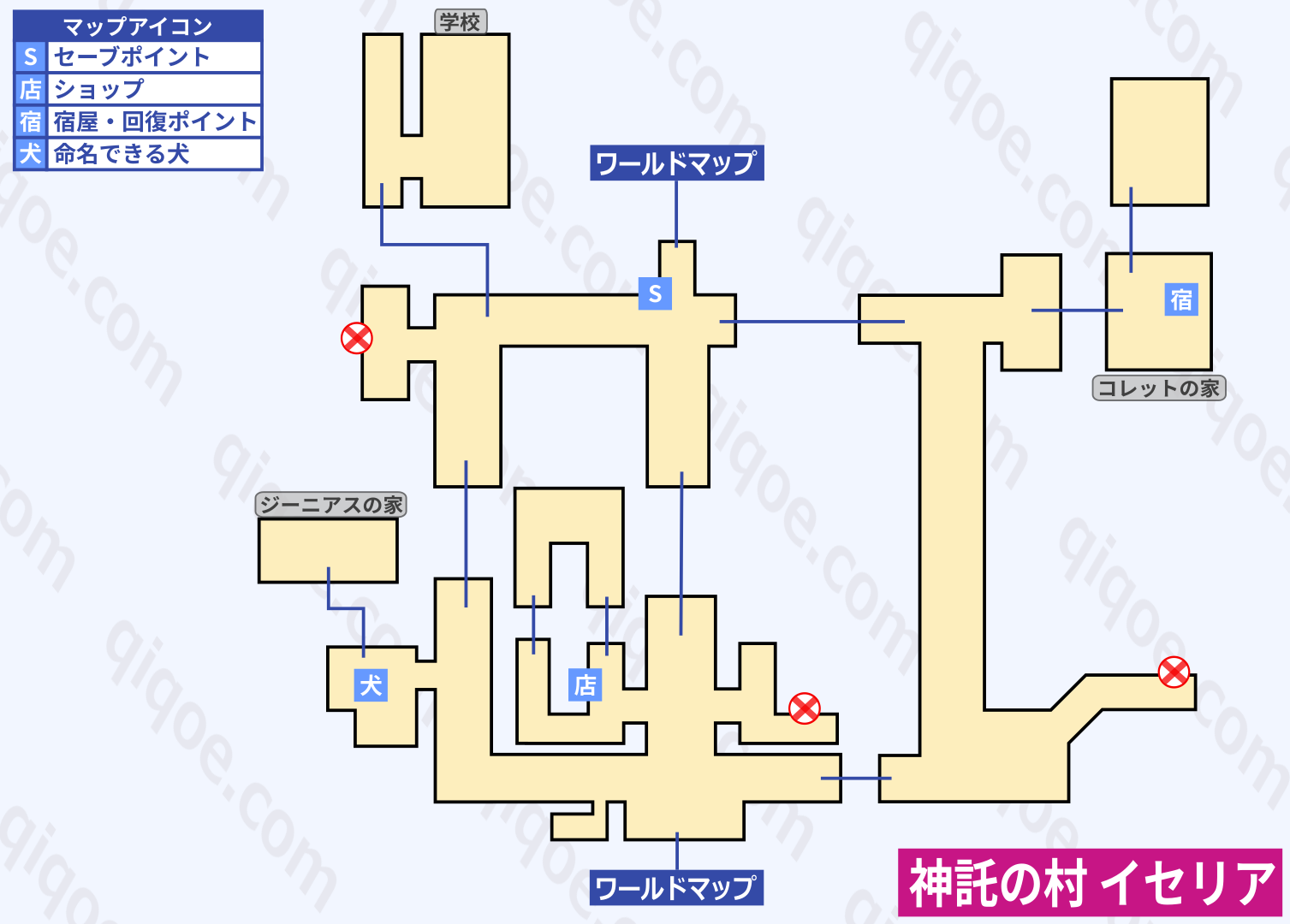 イセリアのマップ情報【テイルズオブシンフォニア】