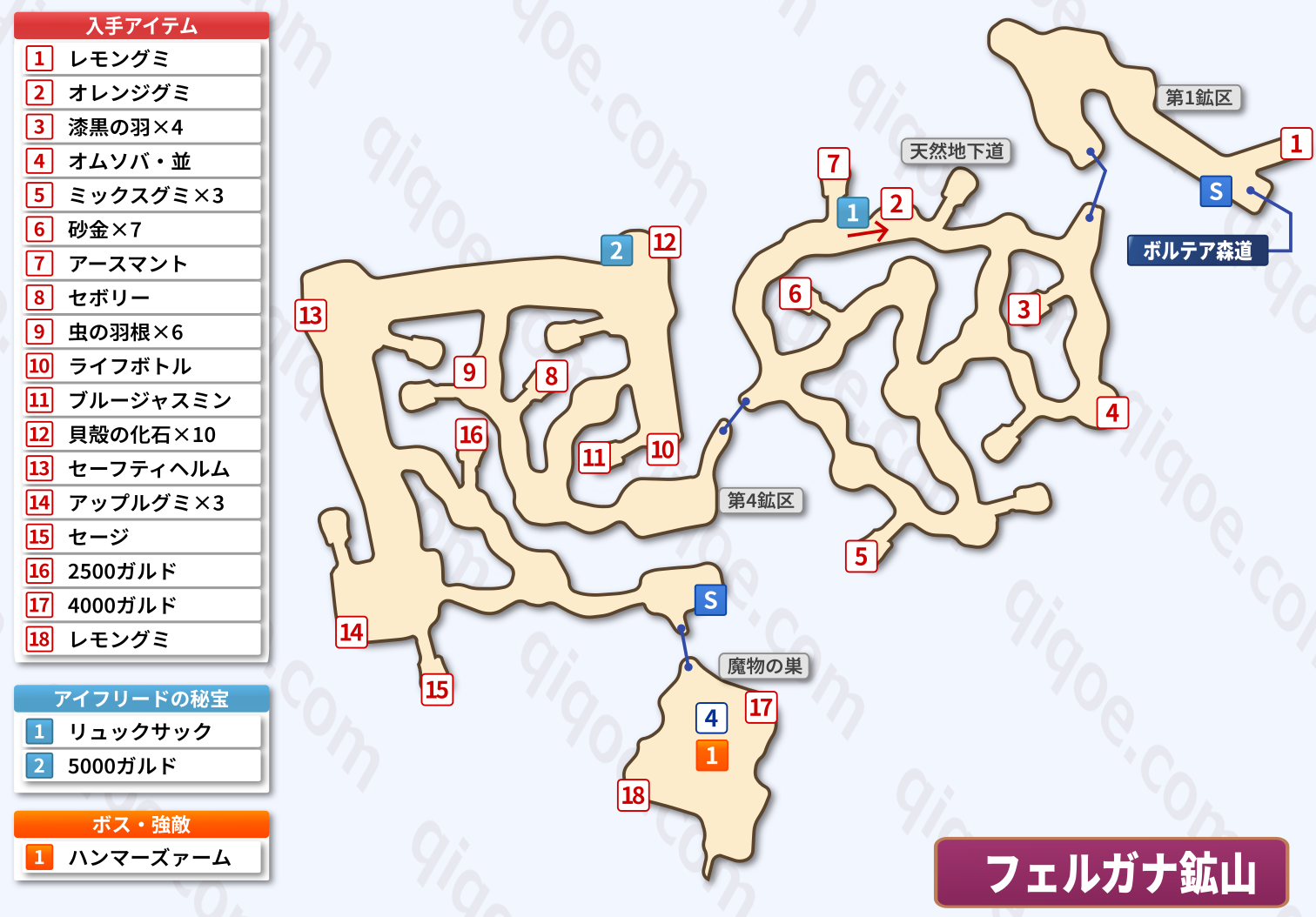 メインストーリーのフェルガナ鉱山(ジュード・ミラ編:第1部)の攻略マップ【テイルズオブエクシリア】