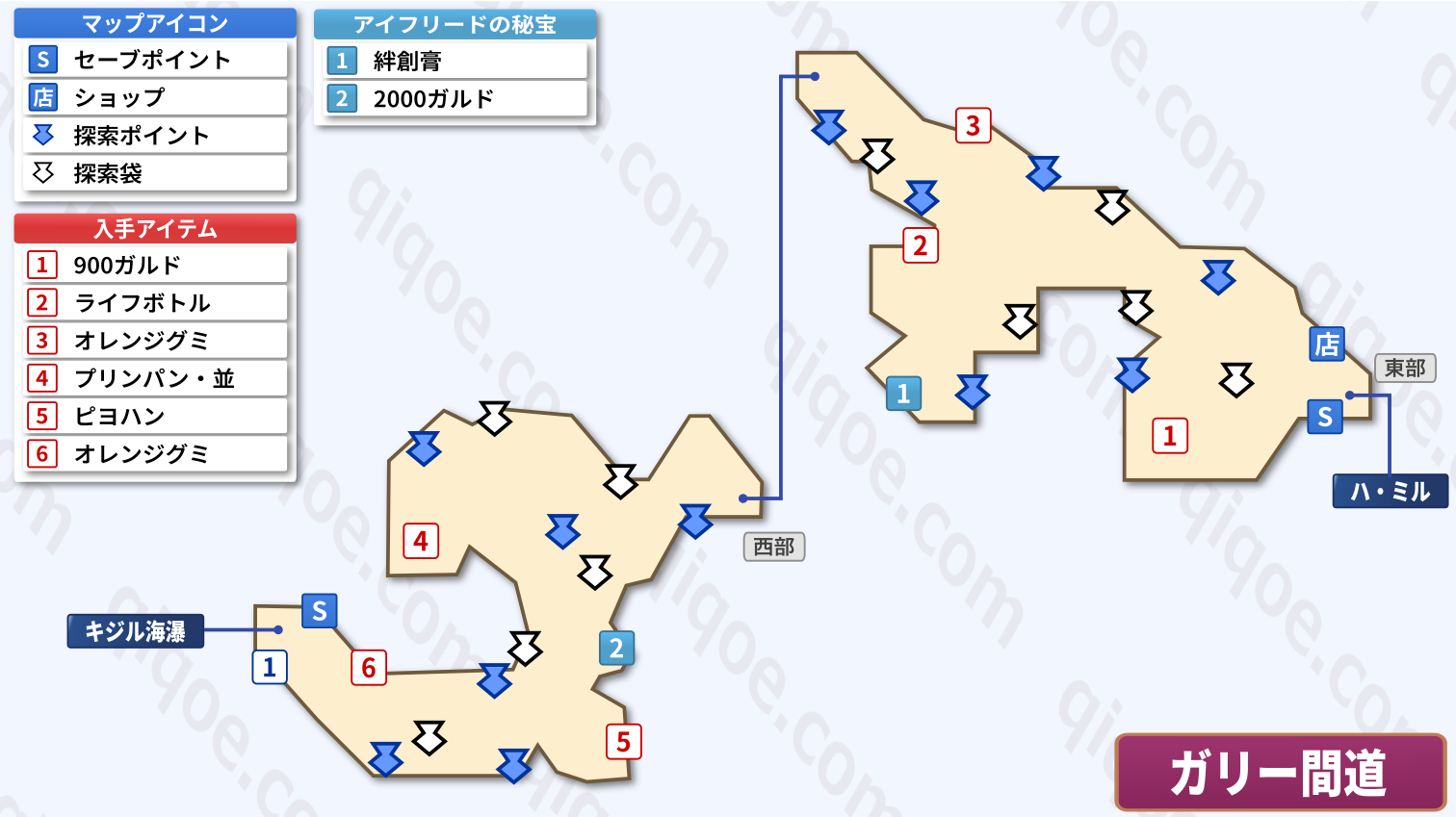 メインストーリーのガリー間道(ジュード編:第1部)の攻略マップ【テイルズオブエクシリア】