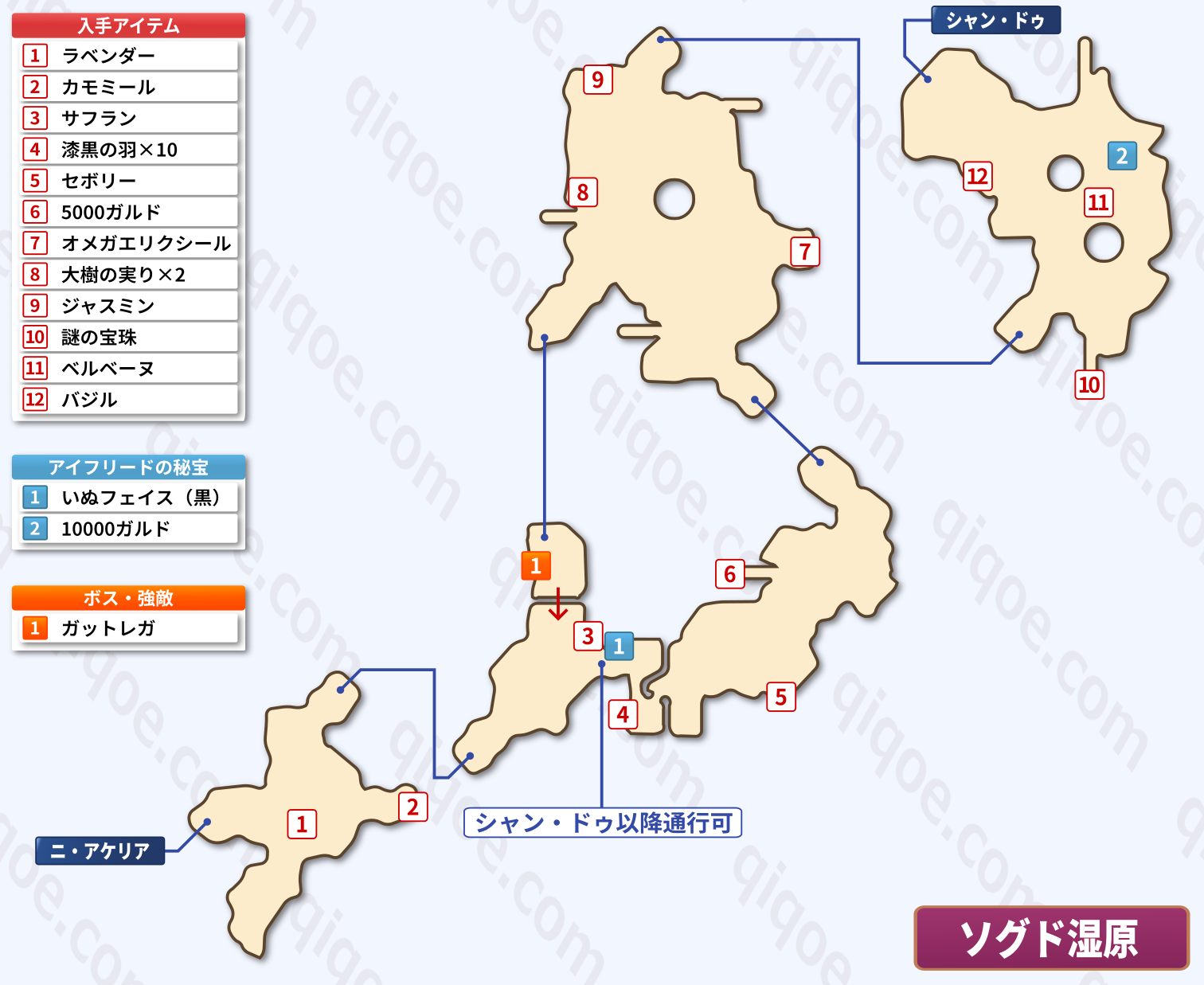 メインストーリーのソグド湿原（ジュード・ミラ編：第4部）の攻略マップ【テイルズオブエクシリア】